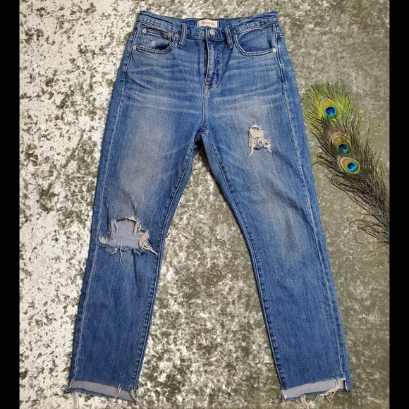 Madewell High-Rise Slim Boy Jean - Picture 1 of 8